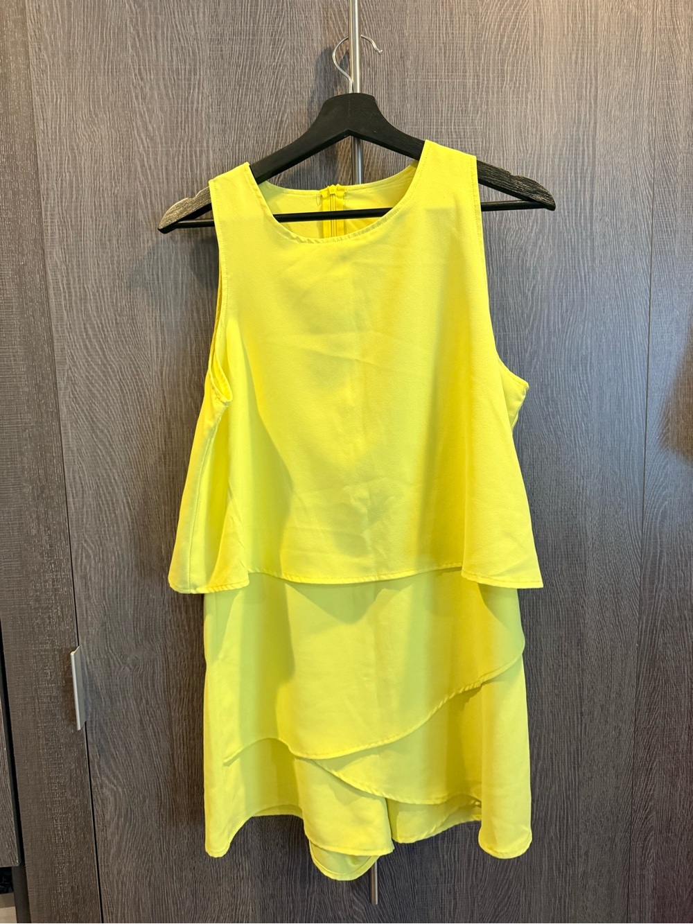 Layered Sleeveless Yellow jumpsuit